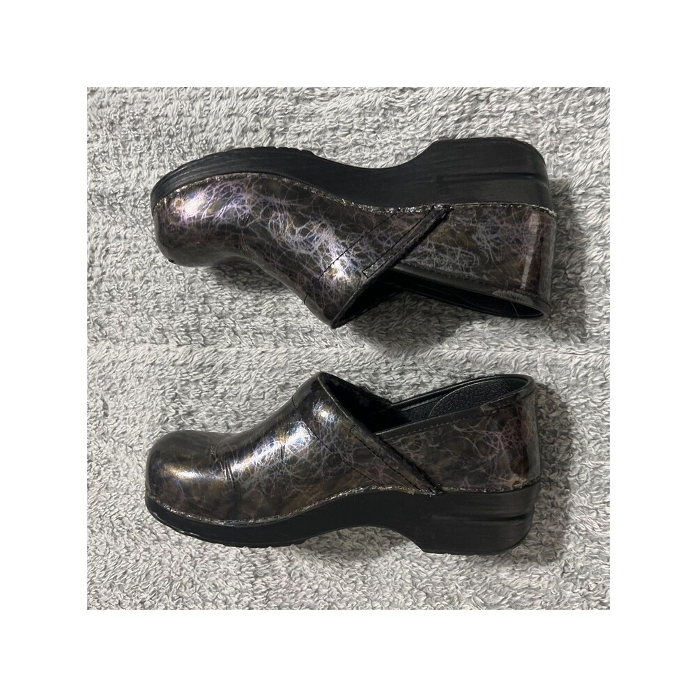 Dansko clogs 40 Dark Black Multicolor Boho Classic